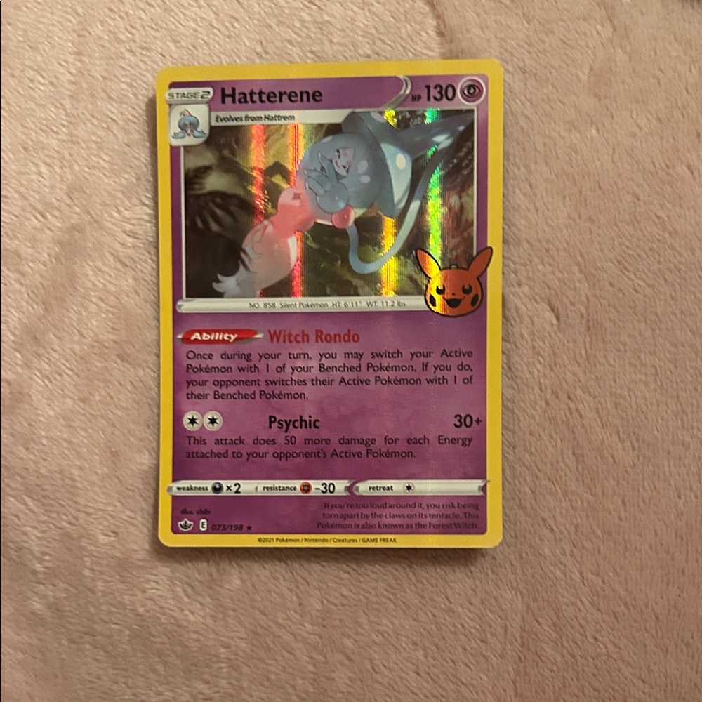 Pokémon Card with Blue and Yellow Design